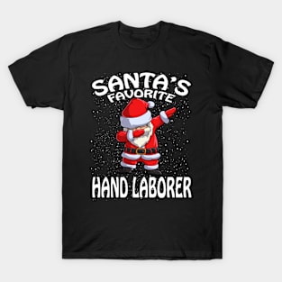 Santas Favorite Hand Laborer Christmas T-Shirt